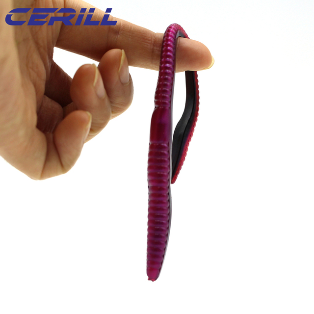 Przynęty Cerill 10 sztuk 160mm 5.5g - miękkie, silikonowe, realistyczne Earthworm, Grub, Bloodworm - sprzęt wędkarski - Wianko - 10