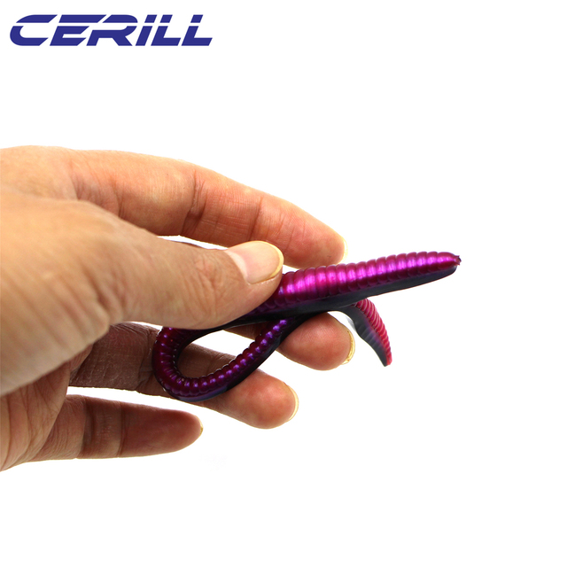 Przynęty Cerill 10 sztuk 160mm 5.5g - miękkie, silikonowe, realistyczne Earthworm, Grub, Bloodworm - sprzęt wędkarski - Wianko - 15