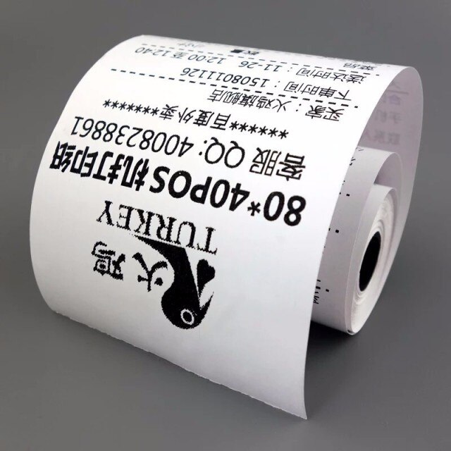 Rolki papieru termicznego 80x40mm (10 rolek/etui) Bluetooth do drukarki 80mm POS - Wianko - 2