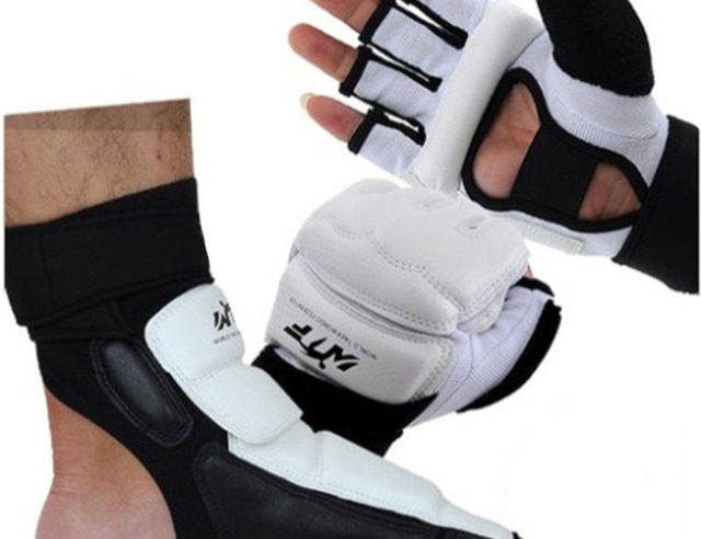 Rękawice ochronne Taekwondo dla dorosłych i dzieci WTF: ochraniacz na stopę kostki, wsparcie walki, ochrona stóp Kickboxing boot i palm protect - Wianko - 4