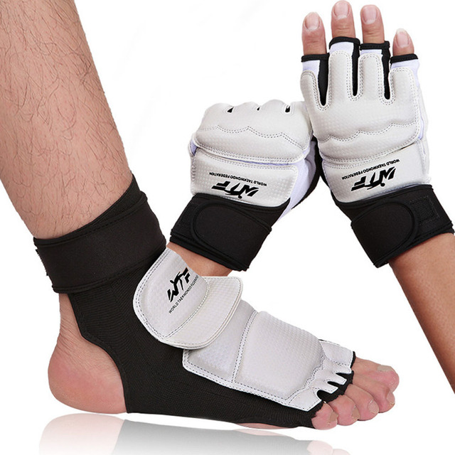 Rękawice ochronne Taekwondo dla dorosłych i dzieci WTF: ochraniacz na stopę kostki, wsparcie walki, ochrona stóp Kickboxing boot i palm protect - Wianko - 3