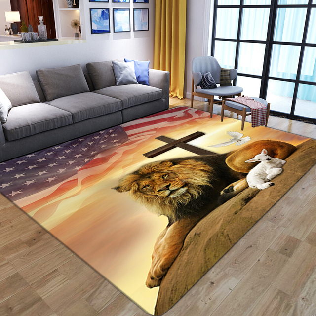 Miękki dywan flanelowy z koniem - 3D, realistyczny wzór, mata podłogowa, duży dywan do salonu, sypialni, nocnej gry dla dzieci - Wianko - 17