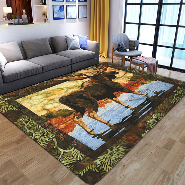 Miękki dywan flanelowy z koniem - 3D, realistyczny wzór, mata podłogowa, duży dywan do salonu, sypialni, nocnej gry dla dzieci - Wianko - 23