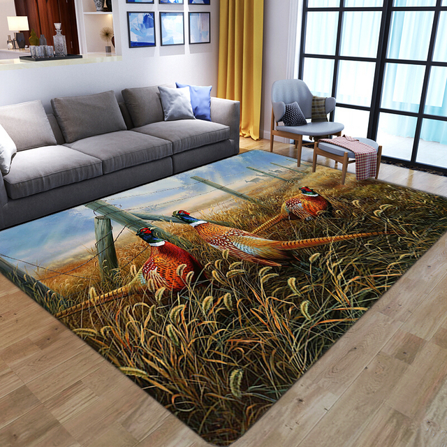 Miękki dywan flanelowy z koniem - 3D, realistyczny wzór, mata podłogowa, duży dywan do salonu, sypialni, nocnej gry dla dzieci - Wianko - 5