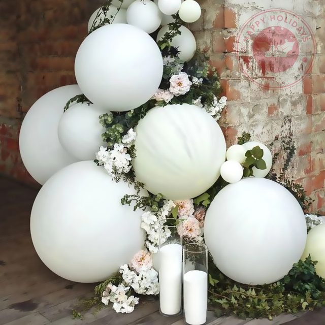 Duże matowe lateksowe balony dekoracyjne - 2 sztuki do 20 sztuk, 5-36 cali, 20 kolorów - Wianko - 3