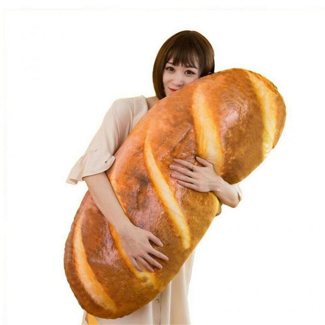 Kreatywna poduszka pluszowa z imitacją chleba - dekoracyjna i odpinana, idealna do pokoju dziecka - Wianko - 9