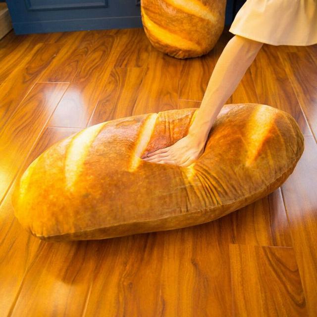 Kreatywna poduszka pluszowa z imitacją chleba - dekoracyjna i odpinana, idealna do pokoju dziecka - Wianko - 6