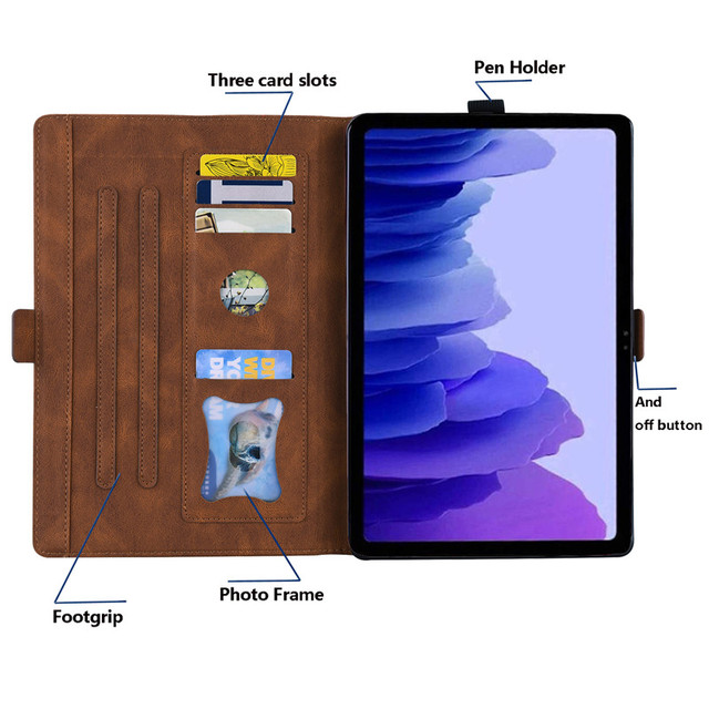 Etui do iPada Air 9.7 Caqa tłoczone PU skórzane - iPad 2017 2018 5th 6 generacja - z długopisem - Wianko - 59