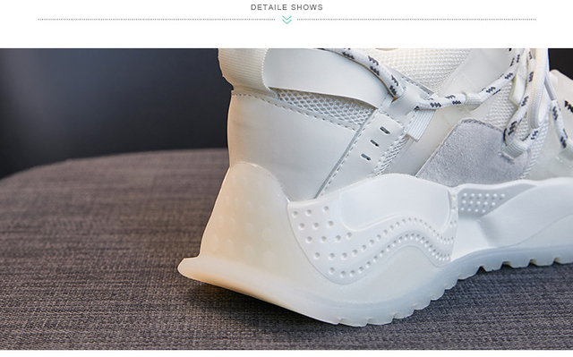 Nowe damskie trampki ze skóry naturalnej na platformie - letnie obuwie ze siatkowym wzorem+ sznurowane buty dla małych rozmiarów (32-34) - Wianko - 17