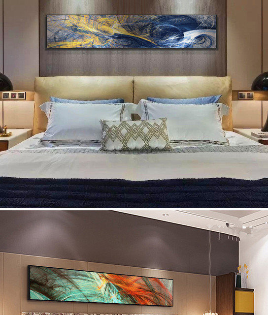 Mural olejny sypialnia lampki nocne minimalistyczne dekoracyjne obrazy malarstwo kaligrafia - Wianko - 3