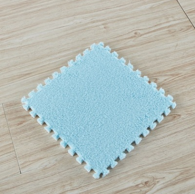 Piankowe Puzzle z pluszowym dywanem Shaggy o wymiarze 30*30*1cm - zestaw 9 sztuk w różnych kolorach - Wianko - 18