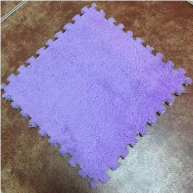 Piankowe Puzzle z pluszowym dywanem Shaggy o wymiarze 30*30*1cm - zestaw 9 sztuk w różnych kolorach - Wianko - 16