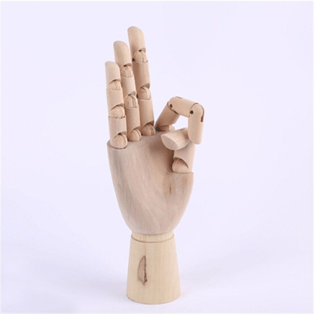 Drewniana ręka do rysowania - ruchome kończyny - artystyczna figurka - Wianko - 5