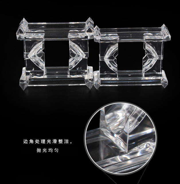 Stojak na biżuterię z przezroczystym akrylowym szkłem w kształcie litery L - Wianko - 5