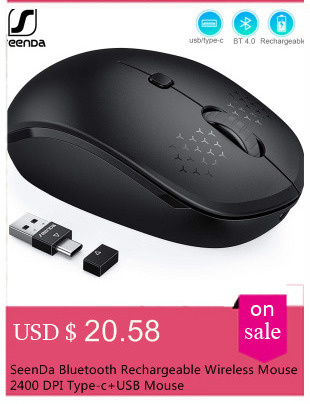 Bezprzewodowa mysz SeenDa Rechargeable 2.4G z cichym kliknięciem do gier na laptopa i komputera stacjonarnego z odbiornikiem USB - Wianko - 12