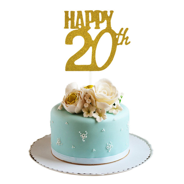 Topper tortu urodzinowego 30/40/50/60 - papier dekoracyjny, złota szczęśliwa sztuka - Wianko - 4