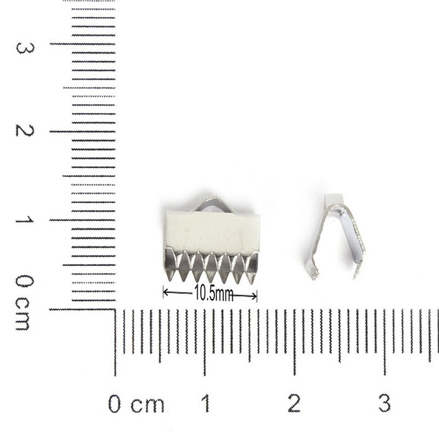 Nowość! 10 sztuk/partia ze stali nierdzewnej zaślepek do połączeń w biżuterii, pasujących do skórzanego przewodu (opcje: 6.5/8.5/10.5/13mm) - Wianko - 3