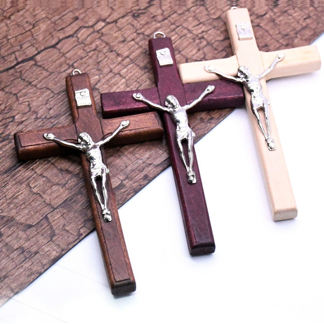 Religijne wisiorki krzyżowe ze stopu Jezusa - podarowane prezenty do modlitwy dla mężczyzn i kobiet - Wianko - 3