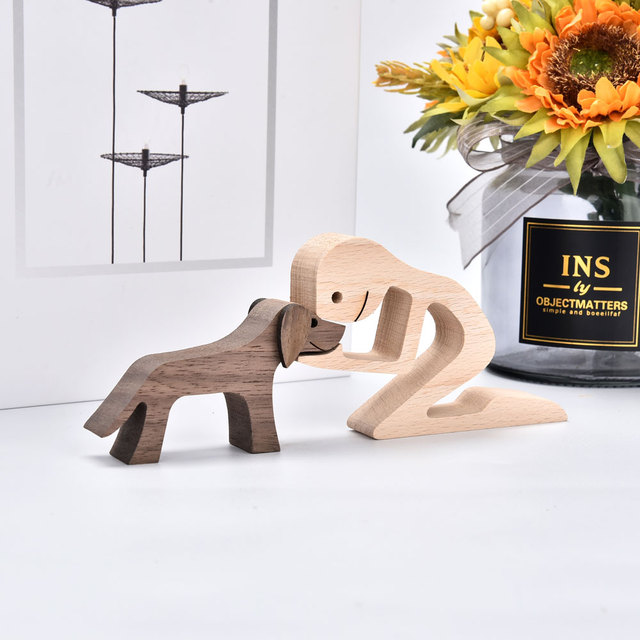 Drewniana figurka miniaturowa zwierzęcia - dekoracja do domu i biurka - Wianko - 7