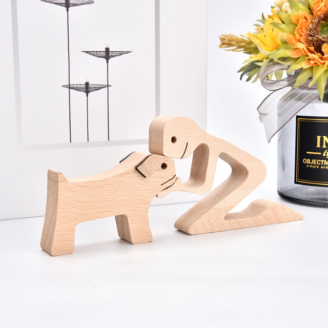 Drewniana figurka miniaturowa zwierzęcia - dekoracja do domu i biurka - Wianko - 6