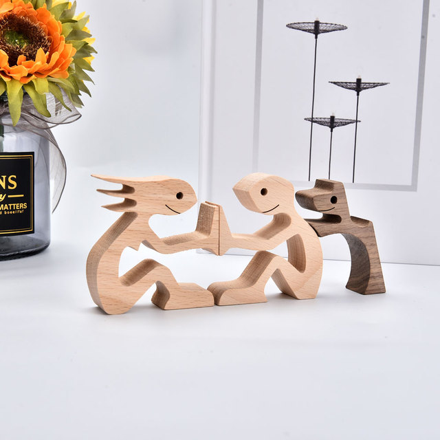 Drewniana figurka miniaturowa zwierzęcia - dekoracja do domu i biurka - Wianko - 11