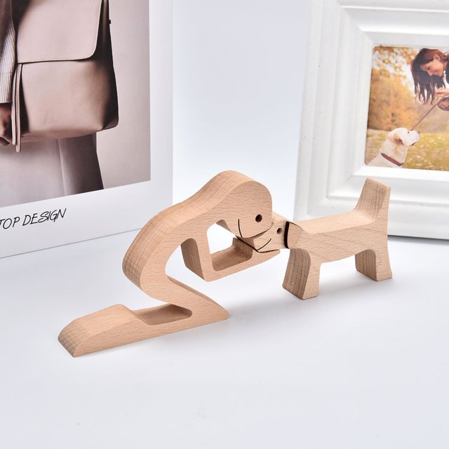 Drewniana figurka miniaturowa zwierzęcia - dekoracja do domu i biurka - Wianko - 9