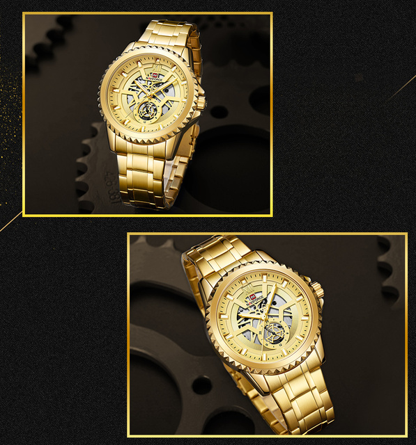 NAVIFORCE Zegarek męski z wybieraniem ze stali nierdzewnej, wodoodporny, kwarcowy z datą - luksusowy design - Wianko - 13