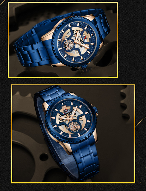 NAVIFORCE Zegarek męski z wybieraniem ze stali nierdzewnej, wodoodporny, kwarcowy z datą - luksusowy design - Wianko - 15