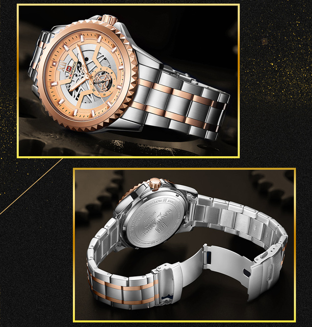 NAVIFORCE Zegarek męski z wybieraniem ze stali nierdzewnej, wodoodporny, kwarcowy z datą - luksusowy design - Wianko - 12