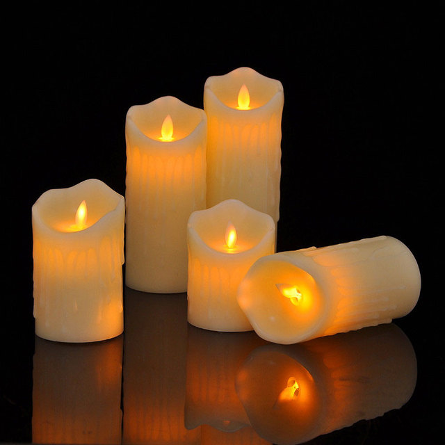 Bezogniowa świeczka LED zasilana baterią – idealna na Nowy Rok i Wielkanoc - Wianko - 3