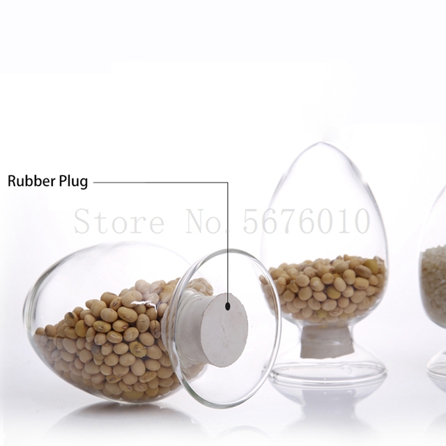Kolba szklana z nasionami, stożkowa, z sercem, zagęszczone szkło, 125-500ml, przezroczysta butelka chemiczna z korkiem - Wianko - 3
