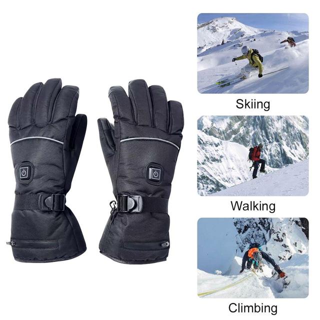 Rękawice narciarskie z podgrzewaczem USB i baterią 3200 MAh - wodoodporne, termiczne (rozmiar M/L) - Wianko - 5