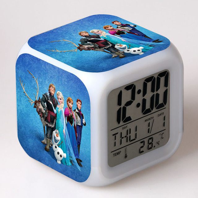Disney mrożone budzik Anime charakter filmowy Aisha Anna kolorowe przebarwienia kwadratowy zegar akumulator urodziny prezenty -> Kolorowy zegar kwadratowy Disney z postacią Aisha i Anną z filmu Frozen - idealny prezent urodzinowy - Wianko - 10
