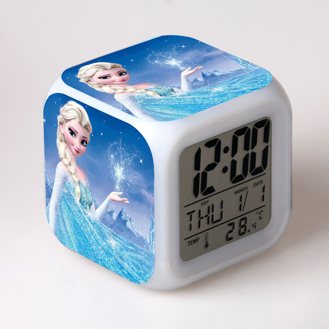 Disney mrożone budzik Anime charakter filmowy Aisha Anna kolorowe przebarwienia kwadratowy zegar akumulator urodziny prezenty -> Kolorowy zegar kwadratowy Disney z postacią Aisha i Anną z filmu Frozen - idealny prezent urodzinowy - Wianko - 7