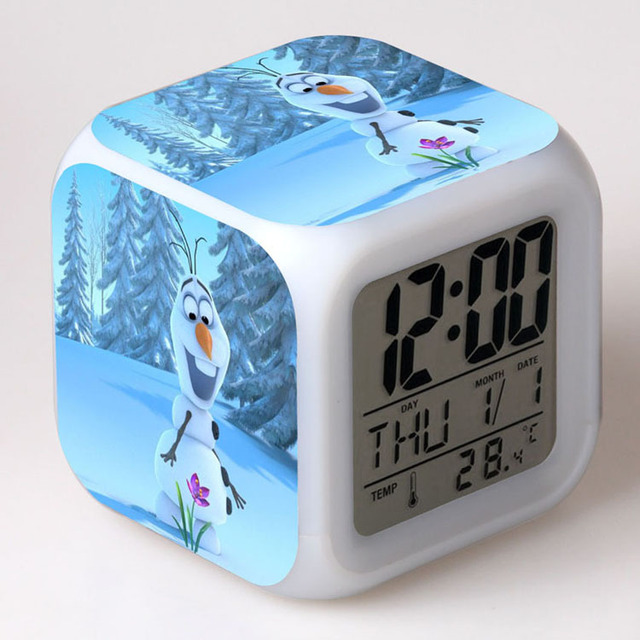 Disney mrożone budzik Anime charakter filmowy Aisha Anna kolorowe przebarwienia kwadratowy zegar akumulator urodziny prezenty -> Kolorowy zegar kwadratowy Disney z postacią Aisha i Anną z filmu Frozen - idealny prezent urodzinowy - Wianko - 12