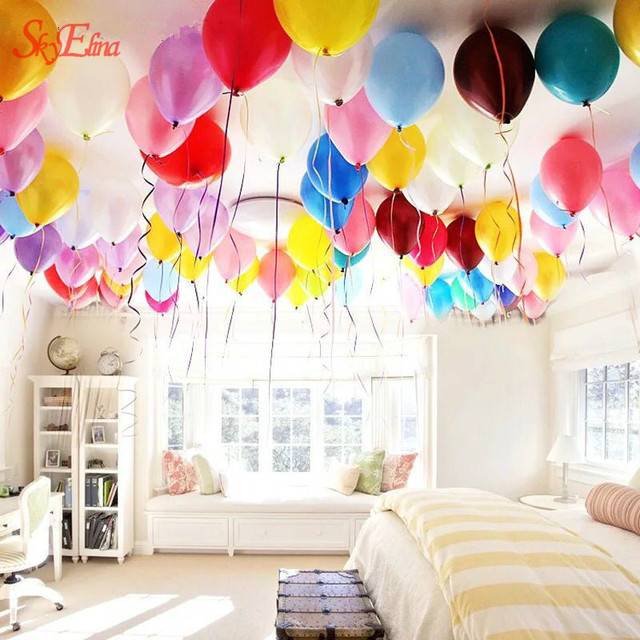 100 sztuk czerwonych różowych 10-calowych lateksowych balonów na urodziny/wesele - Wianko - 5