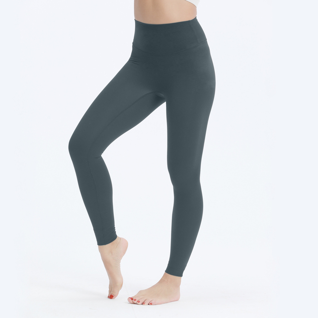 Kobiece legginsy treningowe do jogi RHYTHM, pełna długość, bez przedniego szwu, 28 cali długości w kolorze maślanym - Wianko - 11