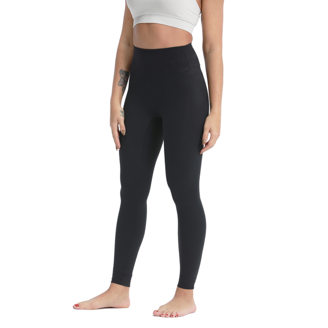 Kobiece legginsy treningowe do jogi RHYTHM, pełna długość, bez przedniego szwu, 28 cali długości w kolorze maślanym - Wianko - 6