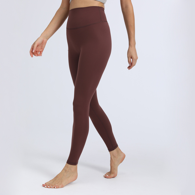 Kobiece legginsy treningowe do jogi RHYTHM, pełna długość, bez przedniego szwu, 28 cali długości w kolorze maślanym - Wianko - 10