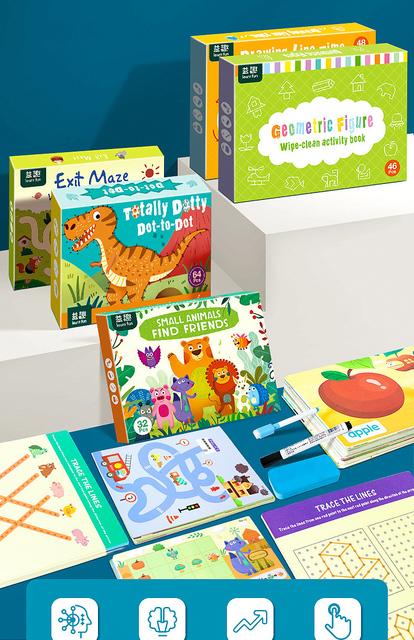 Zestaw edukacyjnych zabawek Montessori Kids do rysowania: Tablet graficzny DIY - kształty, kolorowe matematyka, umiejętność pisania i kolorowanie - Wianko - 10
