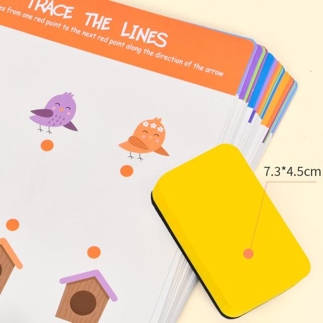 Zestaw edukacyjnych zabawek Montessori Kids do rysowania: Tablet graficzny DIY - kształty, kolorowe matematyka, umiejętność pisania i kolorowanie - Wianko - 7