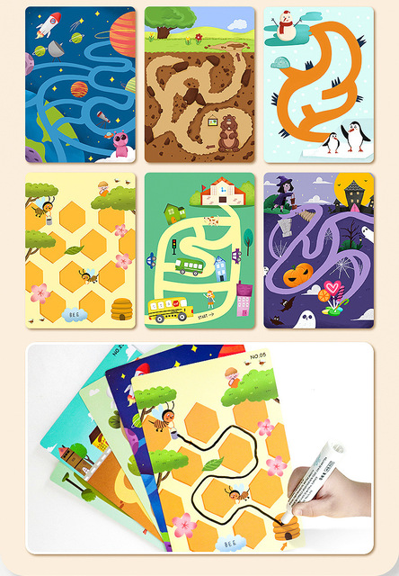 Zestaw edukacyjnych zabawek Montessori Kids do rysowania: Tablet graficzny DIY - kształty, kolorowe matematyka, umiejętność pisania i kolorowanie - Wianko - 25
