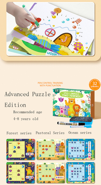Zestaw edukacyjnych zabawek Montessori Kids do rysowania: Tablet graficzny DIY - kształty, kolorowe matematyka, umiejętność pisania i kolorowanie - Wianko - 18