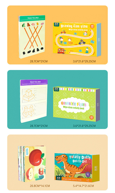 Zestaw edukacyjnych zabawek Montessori Kids do rysowania: Tablet graficzny DIY - kształty, kolorowe matematyka, umiejętność pisania i kolorowanie - Wianko - 19