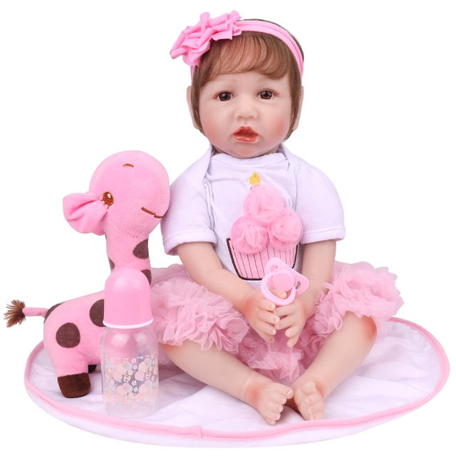 Realistyczna Reborn laleczka bobas 0-3 miesiące, szmaciana lalka, dziewczynka z ściereczką - Wianko - 2