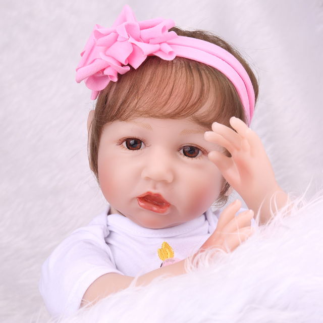 Realistyczna Reborn laleczka bobas 0-3 miesiące, szmaciana lalka, dziewczynka z ściereczką - Wianko - 5
