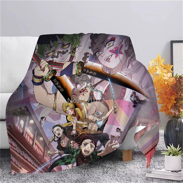 Moda Anime Demon Slayer - flanelowy ciepły miękki koc poszewka na pościel - do domu i podróży - Wianko - 20