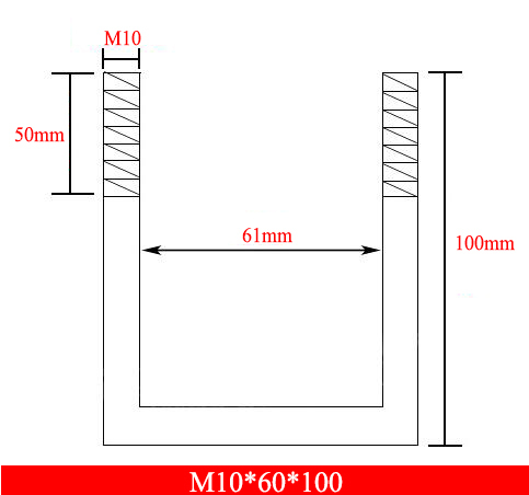 Śruba stalowa M10, długość 100mm-200mm, 304 stal nierdzewna - Wianko - 4