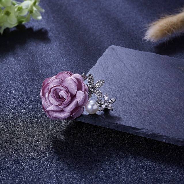 Rinhoo broszka kwiatowa z kolorową szmatką z tkaniny artystycznej dla kobiet - Wianko - 75