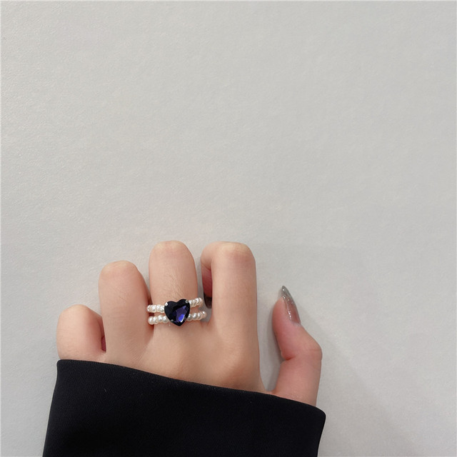 Pierścień Retro z kolorowym kamieniem i perłą - idealny na imprezę Halloween oraz ślub - Wianko - 2